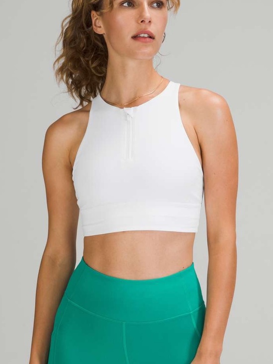 lululemon athletica Other - lululemon athletica White High-Neck Zip Sports Bra